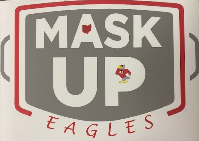 Mask Up Eagles sign